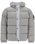 Stone Island hooded nylon metal puffer jacket