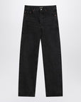 Saint Laurent Black Carrot-Fit jeans with a washed effect
