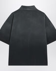 Alexander McQueen Faded effect black polo shirt in cotton