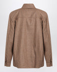 Saint Laurent Overshirt in beige/brown/black houndstooth