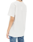 Collina Strada Organic Cotton T Shirt With Rhinestones   White