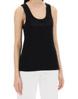 Moncler sleeveless ribbed jersey top