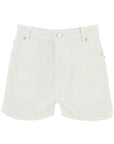 Etro Paisley Denim Shorts   White