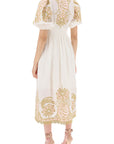 Zimmermann "waverly embroidered linen dress"