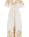 Zimmermann "waverly embroidered linen dress"