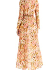 Zimmermann maxi linen golden plunge dress with