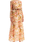 Zimmermann maxi linen golden plunge dress with