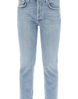 Agolde high-waisted straight cropped jeans in the