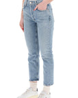 Agolde high-waisted straight cropped jeans in the