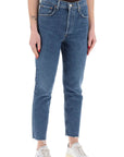 Agolde high-waisted straight cropped jeans in the