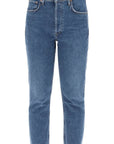 Agolde high-waisted straight cropped jeans in the