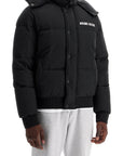 Moschino high-neck down jacket with hood