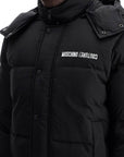 Moschino high-neck down jacket with hood