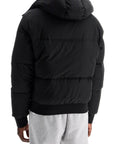 Moschino high-neck down jacket with hood