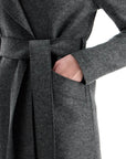 Harris Wharf London long coat in pressed wool