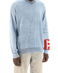 Diesel cotton denim effect knit shirt