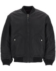 Diesel classic black nylon bomber jacket with zip and side pockets