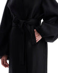 Harris Wharf London pressed wool robe coat with nine words