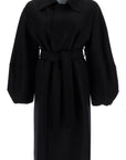 Harris Wharf London pressed wool robe coat with nine words