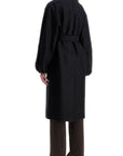 Harris Wharf London pressed wool robe coat with nine words