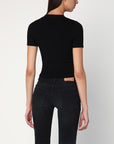 Diesel Black ribbed short-sleeve M-Valari sweater