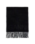 Ganni logo lettering scarf