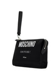 Moschino nylon logo pouch with zip