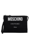 Moschino nylon logo pouch with zip