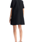 Marni loose dress with wide neckline black cotton short sleeve