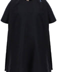 Marni loose dress with wide neckline black cotton short sleeve