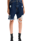 Acne Studios denim destroyed bermuda shorts for