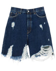 Acne Studios denim destroyed bermuda shorts for