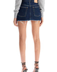 Acne Studios destroyed denim mini skirt