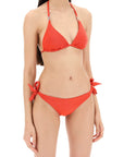 Max Mara Beachwear triangle bikini top in jersey and lurex fabric