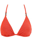 Max Mara Beachwear triangle bikini top in jersey and lurex fabric