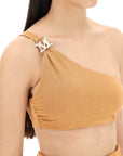 Max Mara Beachwear one-shoulder bikini top in jersey and