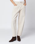 ISABEL MARANT Ecru cotton blend trousers