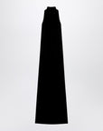 Max Mara Pianoforte Black satin velvet long dress