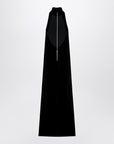 Max Mara Pianoforte Black satin velvet long dress