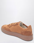 AUTRY Brown Medalist sneakers in nappa and suede