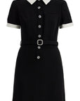 Self Portrait crepe mini dress with belt