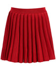 Self Portrait pleated knit mini skirt