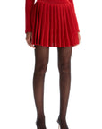 Self Portrait pleated knit mini skirt