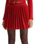 Self Portrait pleated knit mini skirt