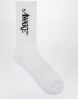 Awake NY White cotton socks with logo