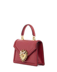 Dolce & Gabbana red poppy leather shoulder and crossbody bag with heart motif