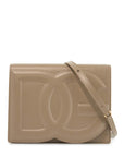 Dolce & Gabbana taupe calfskin crossbody bag with adjustable strap