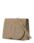 Dolce & Gabbana taupe calfskin crossbody bag with adjustable strap