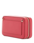 Dolce & Gabbana red calfskin shoulder bag with embossed logo