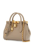 Dolce & Gabbana taupe leather handbag with lock